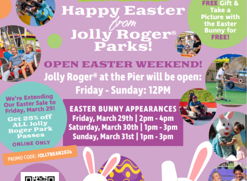 Easter Bunny at Jolly Roger Parks